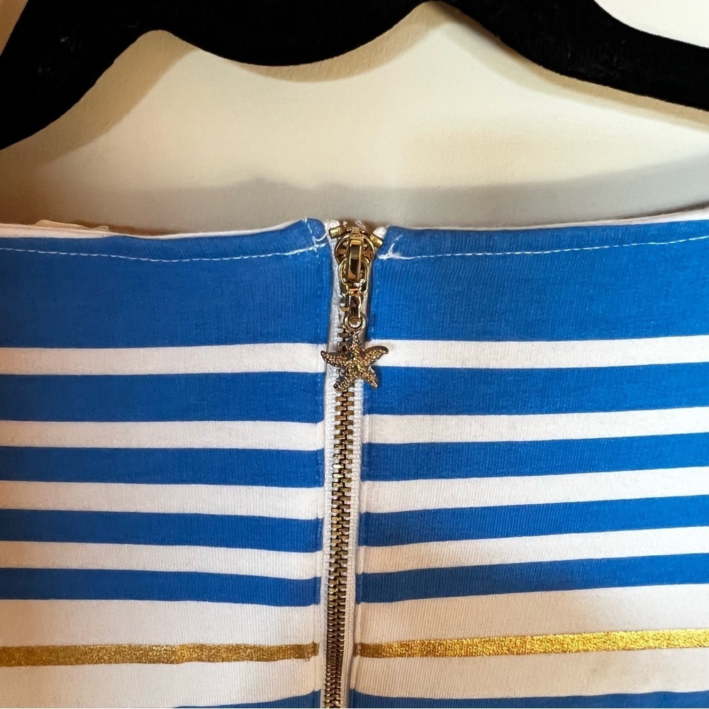 Lilly Pulitzer lena dress lapis blue tiki stripe size XS - Picture 7 of 10